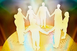 Menschen im Kreis, Familienaufstellung online, Saskia John